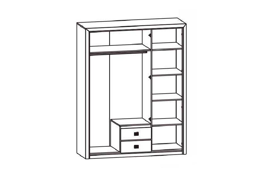 ГАРДЕРОБ KOEN II SZF3D2S