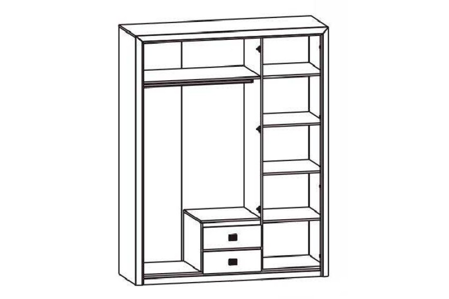 ГАРДЕРОБ KOEN II SZF3D2S
