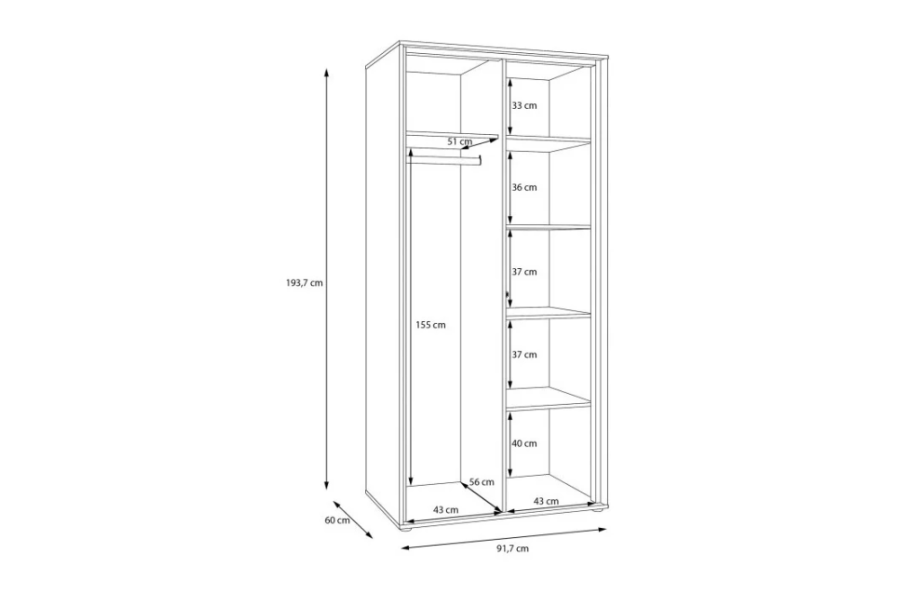 ГАРДЕРОБ WEXLIN 2 WEXS821-M820